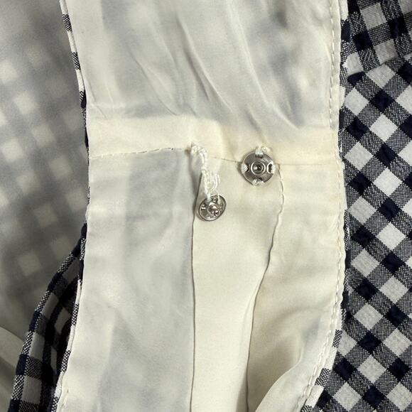 J.Crew V-neck seersucker dress in black gingham Sz 6 - Picture 9 of 16